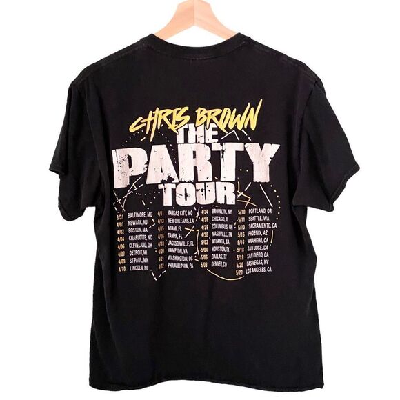Chris Brown The Party Tour T-shirt in Size Medium - Picture 2 of 5